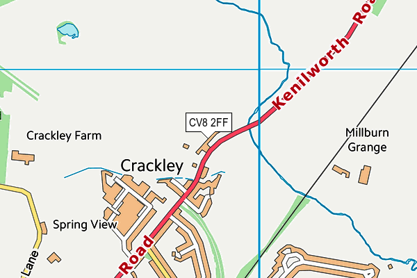 CV8 2FF map - OS VectorMap District (Ordnance Survey)