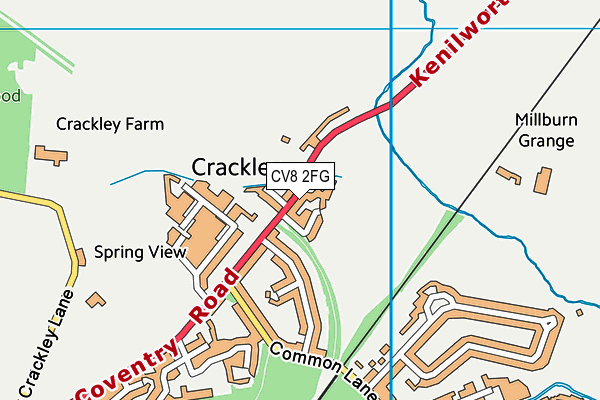 CV8 2FG map - OS VectorMap District (Ordnance Survey)