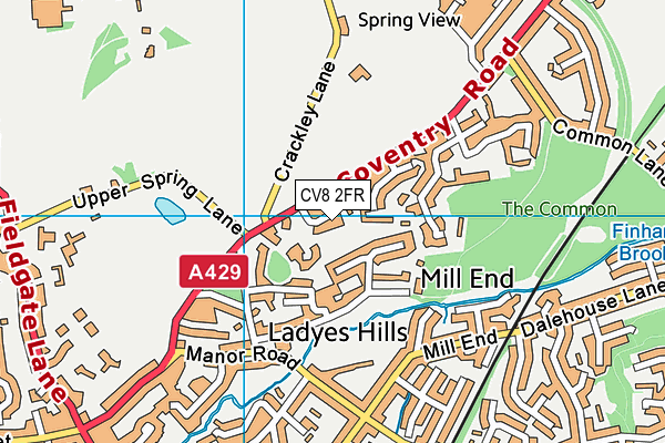 CV8 2FR map - OS VectorMap District (Ordnance Survey)