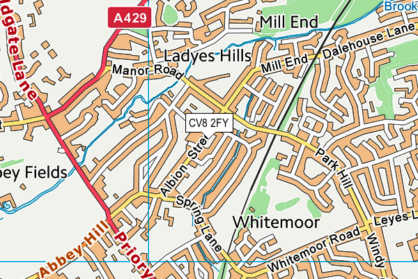 CV8 2FY map - OS VectorMap District (Ordnance Survey)