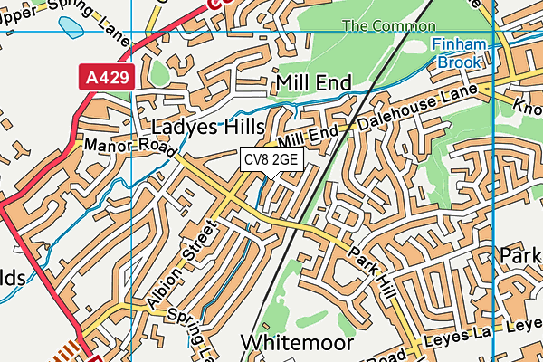 CV8 2GE map - OS VectorMap District (Ordnance Survey)