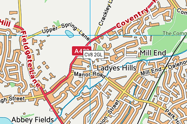 CV8 2GL map - OS VectorMap District (Ordnance Survey)