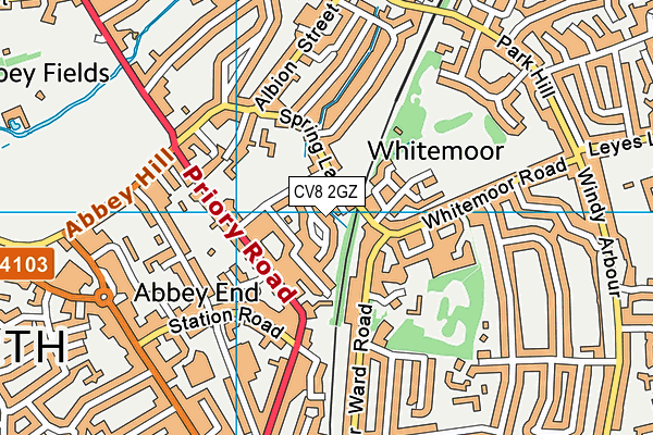 CV8 2GZ map - OS VectorMap District (Ordnance Survey)