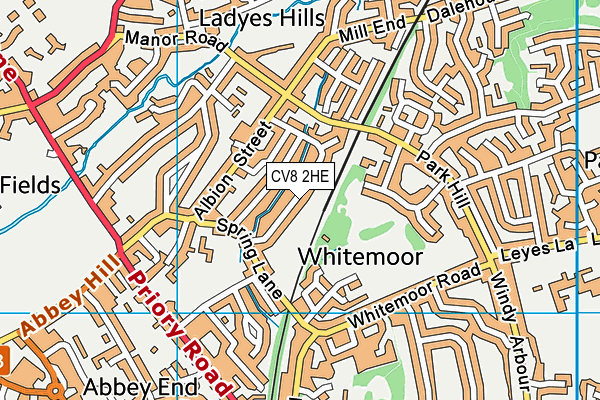 CV8 2HE map - OS VectorMap District (Ordnance Survey)