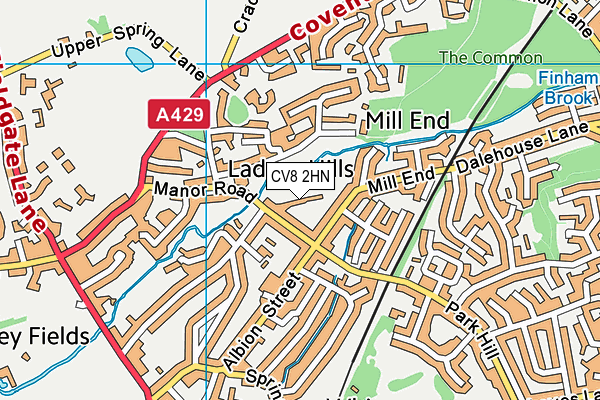 CV8 2HN map - OS VectorMap District (Ordnance Survey)