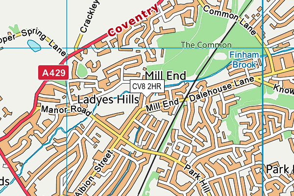 CV8 2HR map - OS VectorMap District (Ordnance Survey)