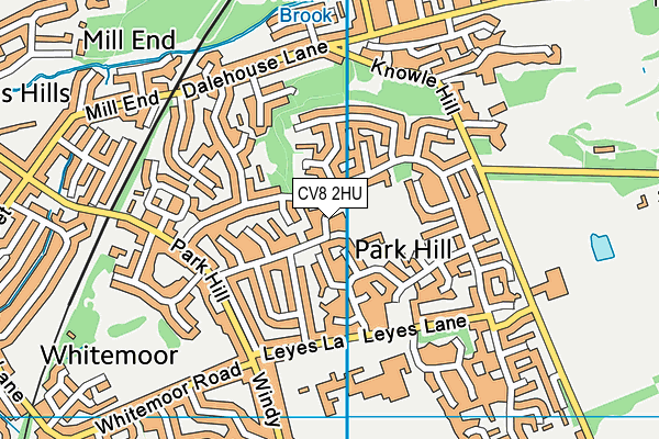 CV8 2HU map - OS VectorMap District (Ordnance Survey)