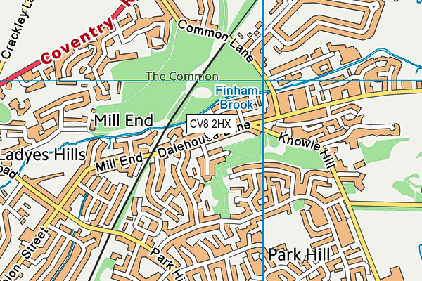 CV8 2HX map - OS VectorMap District (Ordnance Survey)