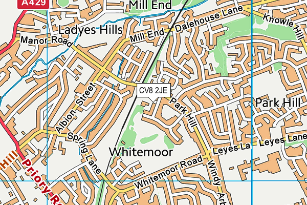 CV8 2JE map - OS VectorMap District (Ordnance Survey)