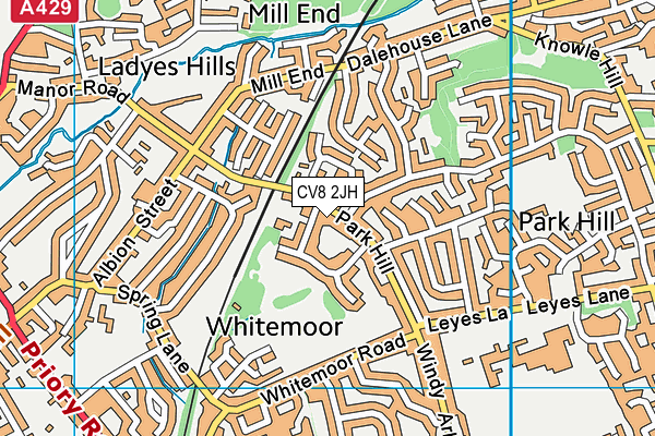 CV8 2JH map - OS VectorMap District (Ordnance Survey)