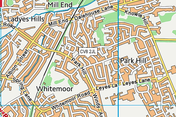 CV8 2JL map - OS VectorMap District (Ordnance Survey)