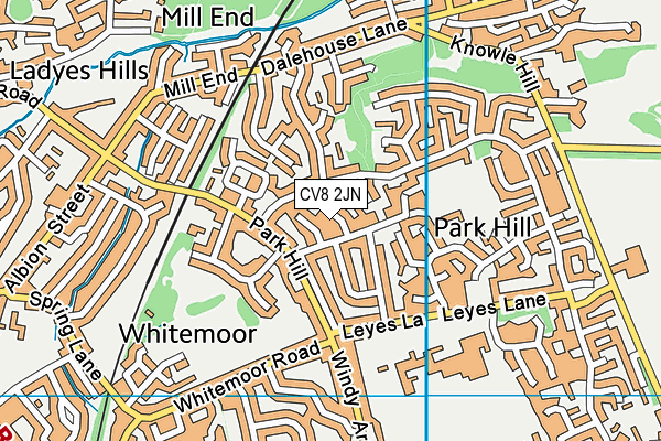 CV8 2JN map - OS VectorMap District (Ordnance Survey)