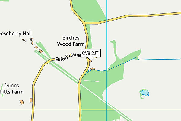 CV8 2JT map - OS VectorMap District (Ordnance Survey)