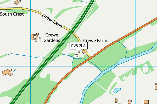 CV8 2LA map - OS VectorMap District (Ordnance Survey)