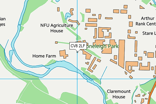 CV8 2LF map - OS VectorMap District (Ordnance Survey)