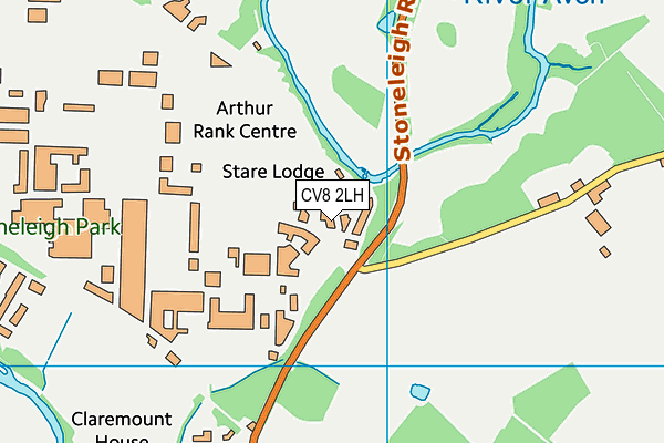CV8 2LH map - OS VectorMap District (Ordnance Survey)