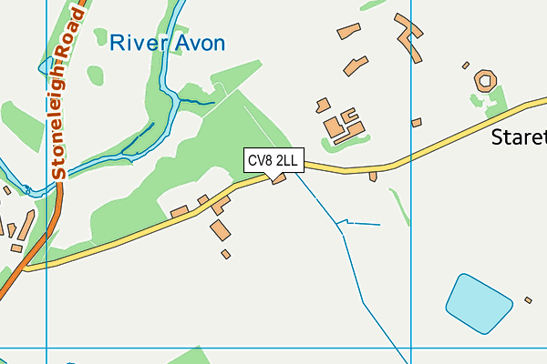 CV8 2LL map - OS VectorMap District (Ordnance Survey)