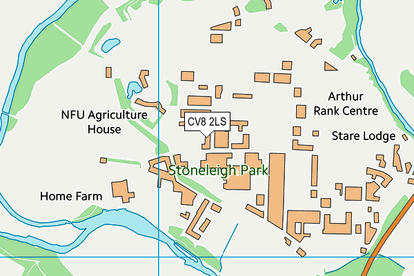 CV8 2LS map - OS VectorMap District (Ordnance Survey)