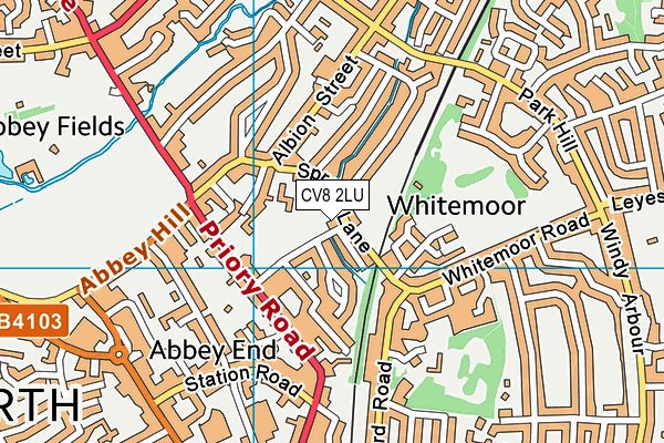 CV8 2LU map - OS VectorMap District (Ordnance Survey)