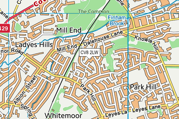 CV8 2LW map - OS VectorMap District (Ordnance Survey)