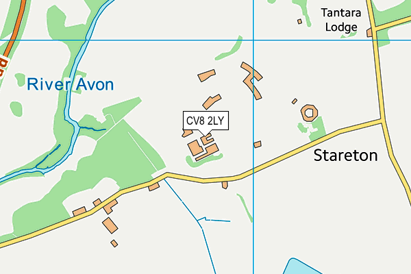 CV8 2LY map - OS VectorMap District (Ordnance Survey)