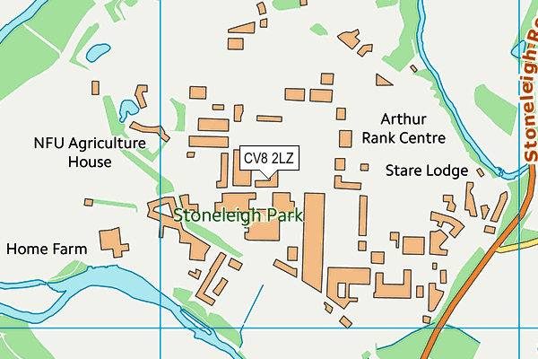CV8 2LZ map - OS VectorMap District (Ordnance Survey)