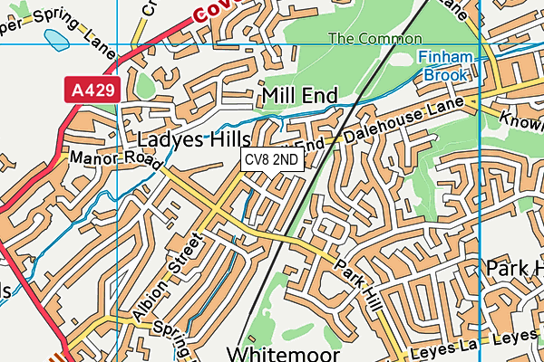 CV8 2ND map - OS VectorMap District (Ordnance Survey)