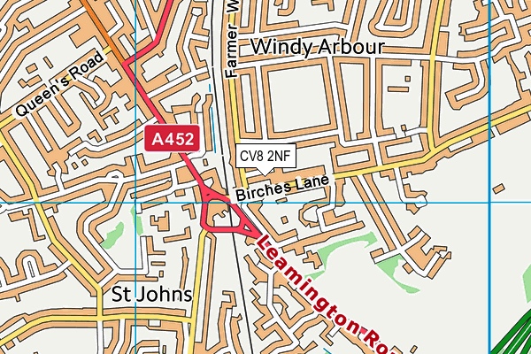 CV8 2NF map - OS VectorMap District (Ordnance Survey)