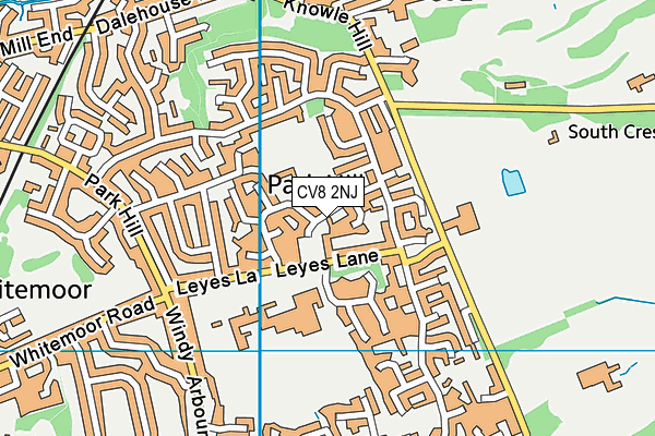 CV8 2NJ map - OS VectorMap District (Ordnance Survey)