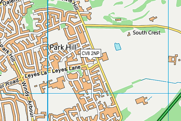 CV8 2NP map - OS VectorMap District (Ordnance Survey)