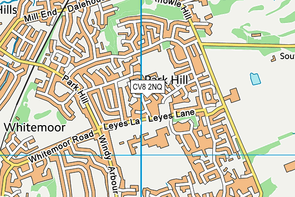 CV8 2NQ map - OS VectorMap District (Ordnance Survey)