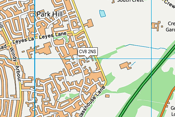 CV8 2NS map - OS VectorMap District (Ordnance Survey)