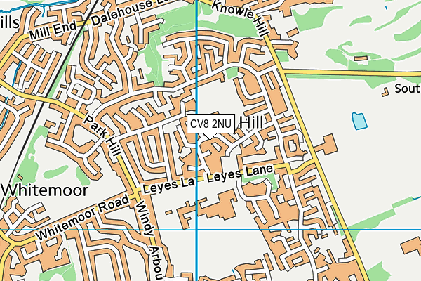 CV8 2NU map - OS VectorMap District (Ordnance Survey)