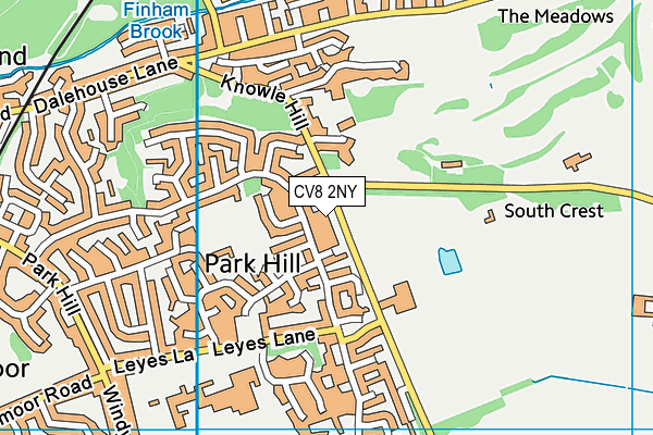 CV8 2NY map - OS VectorMap District (Ordnance Survey)