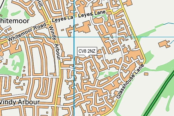 CV8 2NZ map - OS VectorMap District (Ordnance Survey)