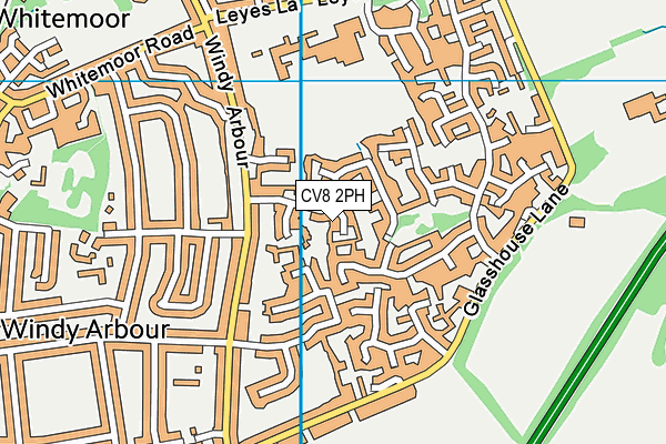 CV8 2PH map - OS VectorMap District (Ordnance Survey)