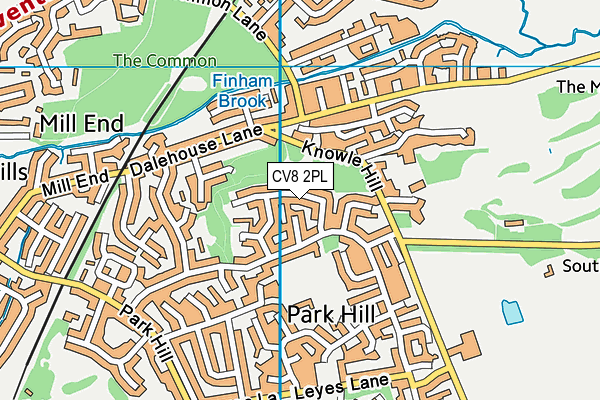 CV8 2PL map - OS VectorMap District (Ordnance Survey)