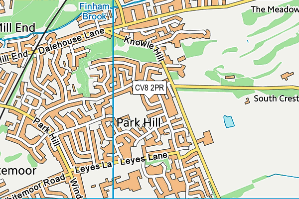 CV8 2PR map - OS VectorMap District (Ordnance Survey)