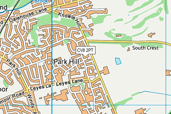 CV8 2PT map - OS VectorMap District (Ordnance Survey)