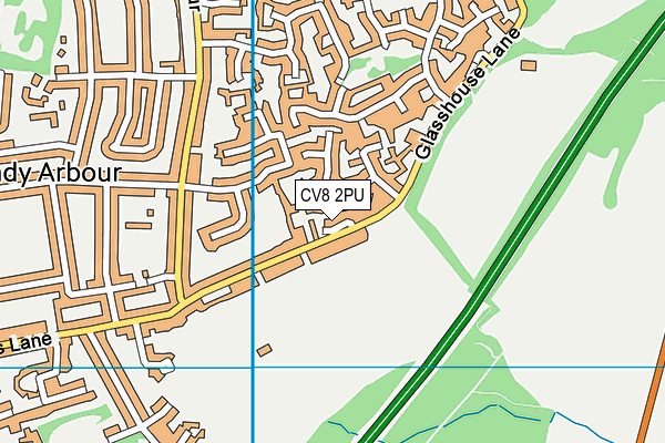 CV8 2PU map - OS VectorMap District (Ordnance Survey)