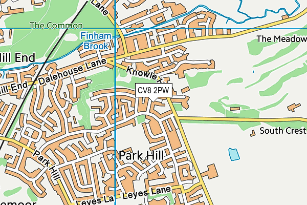 CV8 2PW map - OS VectorMap District (Ordnance Survey)