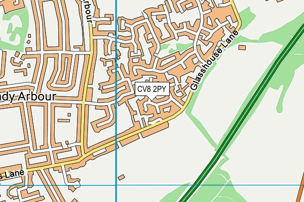 CV8 2PY map - OS VectorMap District (Ordnance Survey)