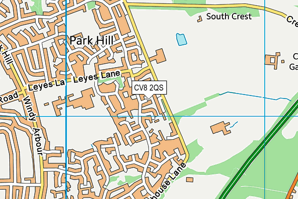 CV8 2QS map - OS VectorMap District (Ordnance Survey)