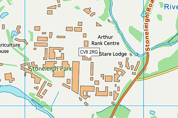 CV8 2RG map - OS VectorMap District (Ordnance Survey)