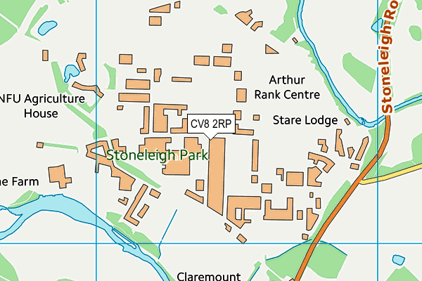 CV8 2RP map - OS VectorMap District (Ordnance Survey)