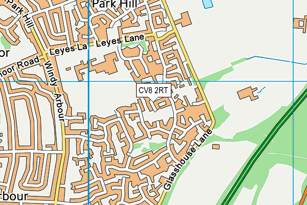 CV8 2RT map - OS VectorMap District (Ordnance Survey)