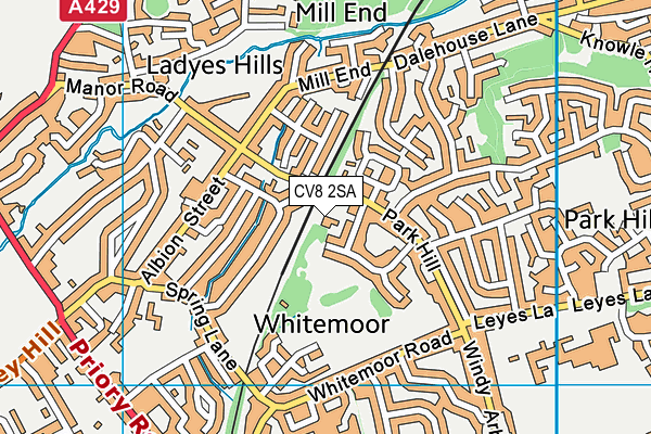 CV8 2SA map - OS VectorMap District (Ordnance Survey)