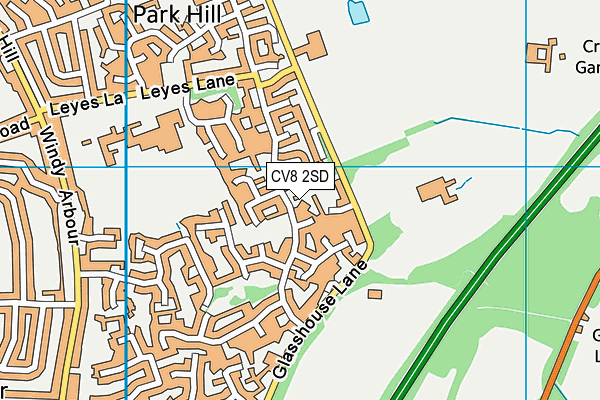 CV8 2SD map - OS VectorMap District (Ordnance Survey)