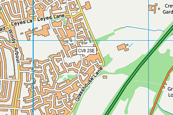 CV8 2SE map - OS VectorMap District (Ordnance Survey)