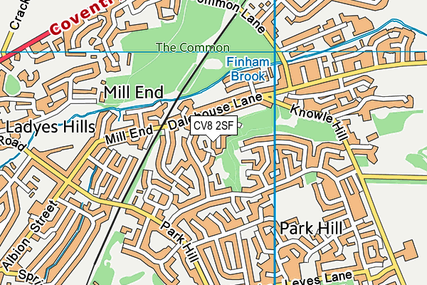 CV8 2SF map - OS VectorMap District (Ordnance Survey)